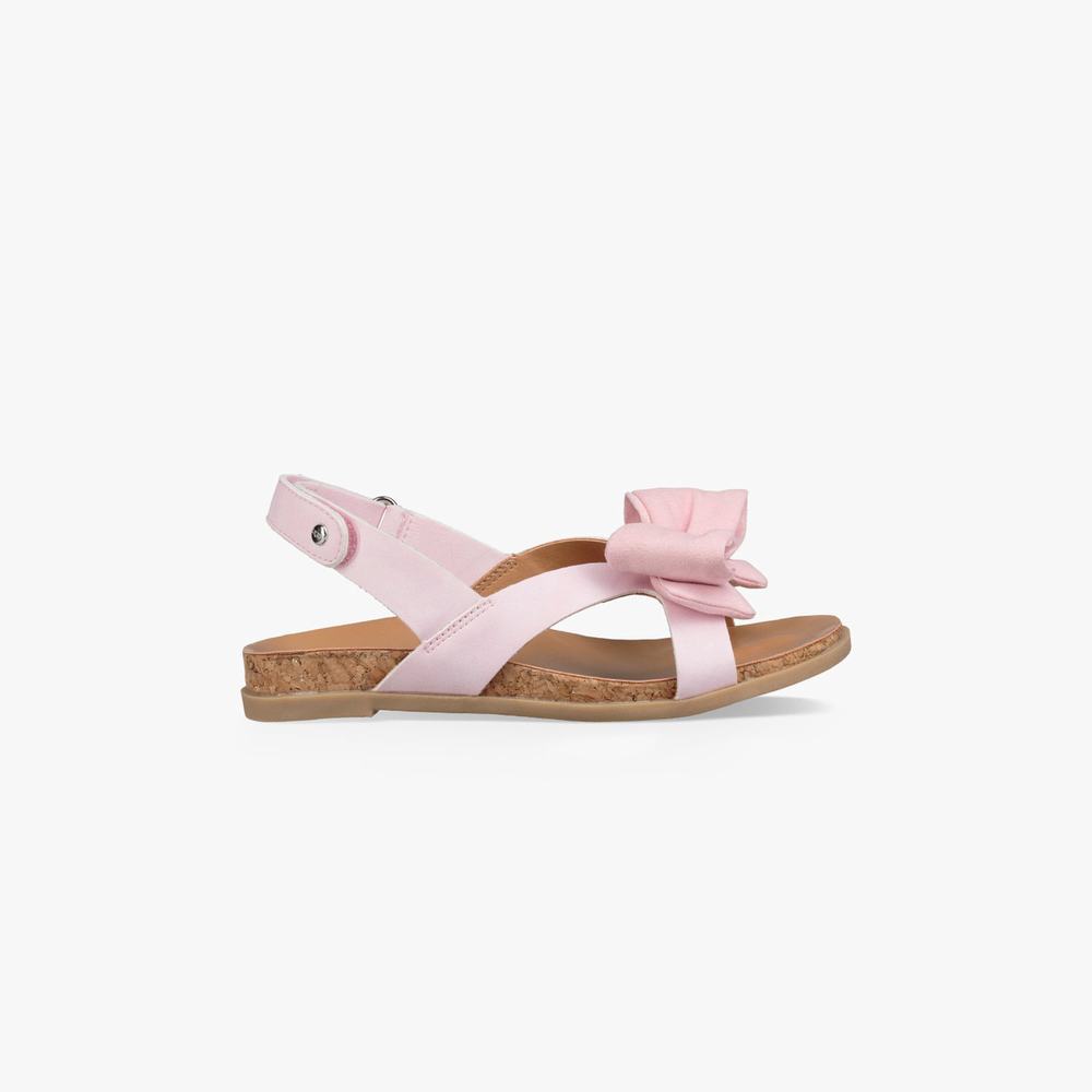 Sandale UGG Fonda Fille Grise Rose Soldes 444NKTPF